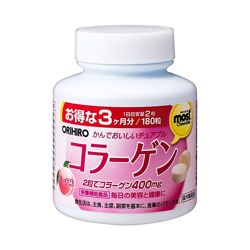 Жевательний коллаген Orihiro Most Chewable Collagen, Япония, 180 шт.