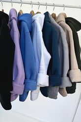 Жіночий базовий худі на флісі з начосом толстовка кенгуру M L XL