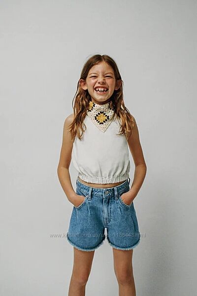 Джинсовые шорты Zara 7, 10 лет для девочки