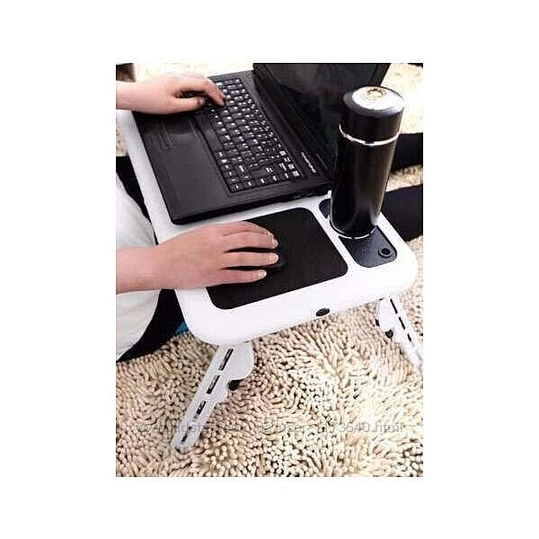 Складаний столик для ноутбука LD-09 E-Table, столик з охолодженням 2 USB ку