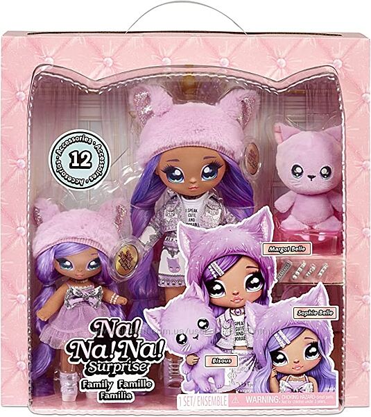 Игровой набор куклы Семья Китти Лаванды Nanana Family Soft Cute Pet Kitty