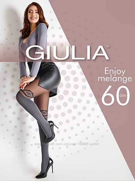 Колготки с имитацией чулок Enjoy melange 60 den model 2 Giulia