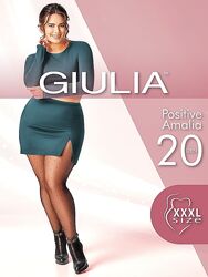 Колготки большого размера в горошек Giulia Positive Amalia xxl 20
