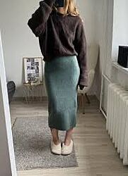 Теплая юбка миди Zara 