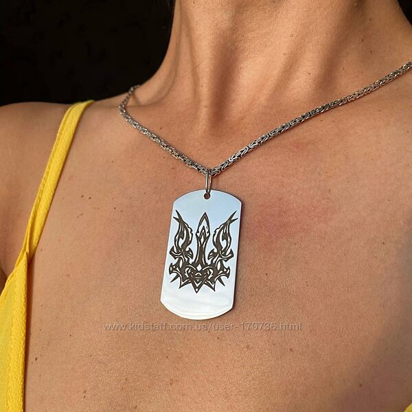 Серебряный жетон герб Украины