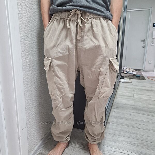 Шикарні котонові штани джогери на зріст 176 см