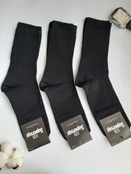 Шкарпетки чоловічі бавовняні високі чорні з тенісною резинкою україна