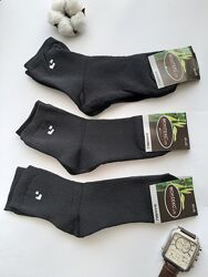 Шкарпетки чоловічі махрові бамбукові чорні 40-45 розмір 2 моделі