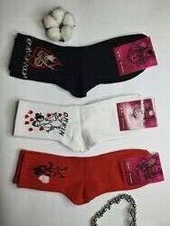 Носки женские высокие с романтическими принтами день валентина crazy socks