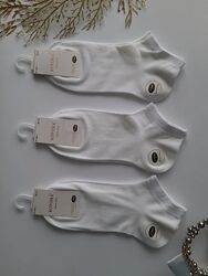 Шкарпетки жіночі короткі білі шовкові преміум якість