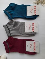 Шкарпетки жіночі короткі однотонні з люрексом на резинці luxe україна