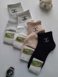 Шкарпетки жіночі укорочені однотонні з брендовим значком Україна