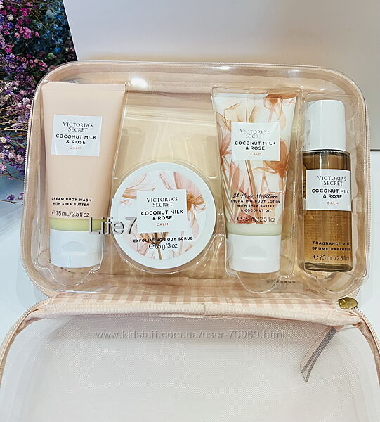 Подарунковий набір Victorias Secret Coconut milk rose  Pomegranate Lotus