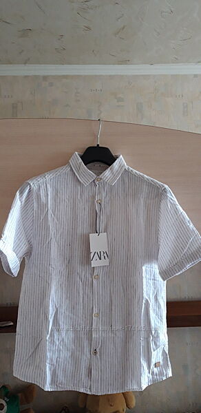 Новая рубашка с коротким рукавом Zara на подростка р.152