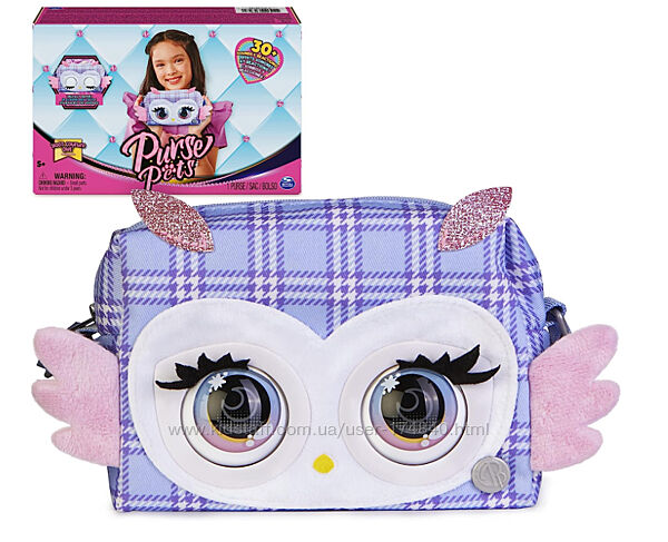 Интерактивная сумочка с глазами purse pets сова