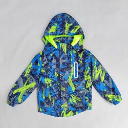 Куртка для мальчика деми весна на флисе яркая на 5 - 10 лет термо курточка