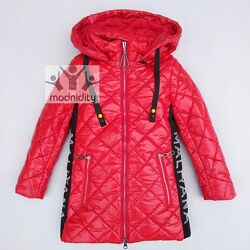 Куртка детская для девочки черная красная весна осень демисезонная курточка