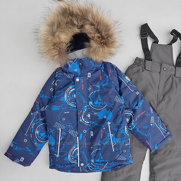 Зимовий роздільний комбинезон термокомбінезон дитячий на хлопчика 3 4 5 6 р