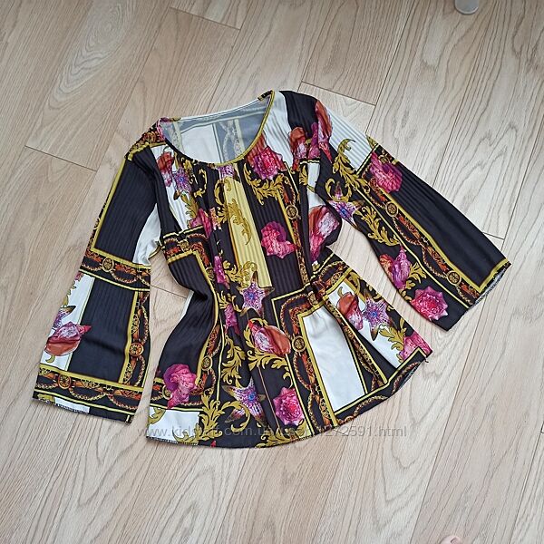 Красивая свободная блуза плиссе, с объемными рукавами, XXL 