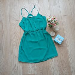 Летний бирюзовый сарафан, платье, M-L
