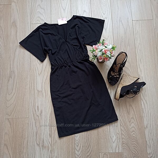 Летнее короткое черное платье, XS