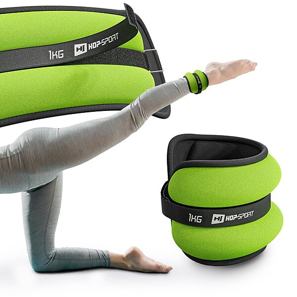 Обважнювачі для ніг та рук Hop-Sport HS-S002WB 2х1 кг зелені