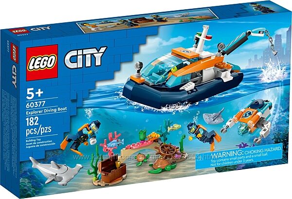 Lego City Исследовательская водолазная лодка 60377
