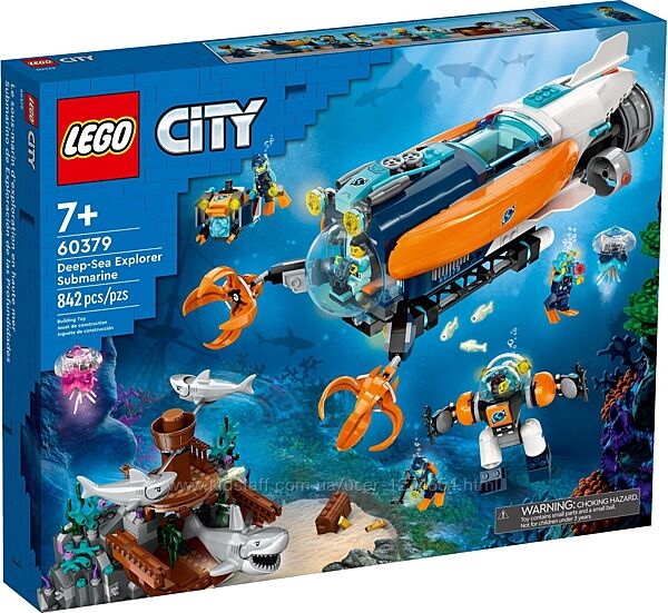 Lego City Глубоководная исследовательская подводная лодка 60379