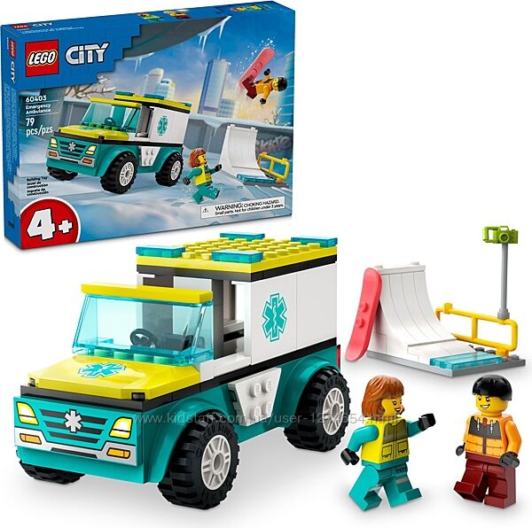 Lego City Скорая помощь и сноубордер 60403