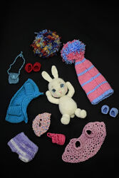 Зайка Лёля с гардеробом