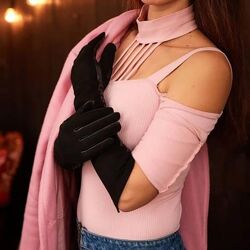 Замшевые удлиненные перчатки от h&m премиум линия новая коллекция