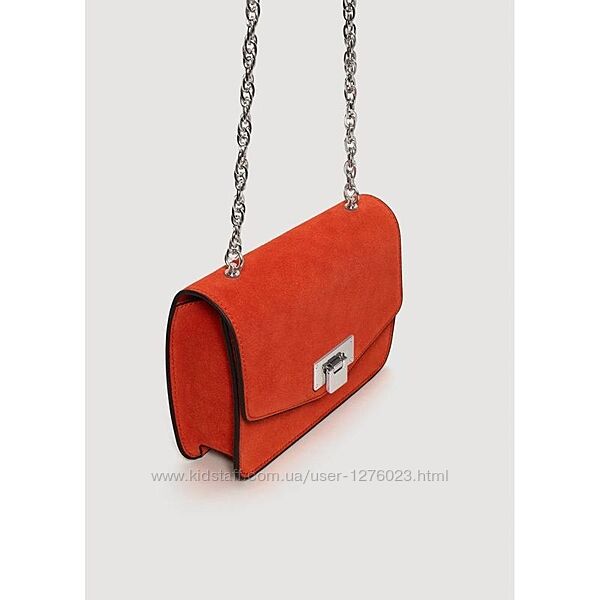 Яркий замшевый клатч от mango mango шикарная классика премиум