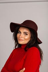 Стильная шляпа шерсть цвет марсала новая коллекция mango