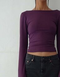 Фіолетовий лонгслів primark, бавовна