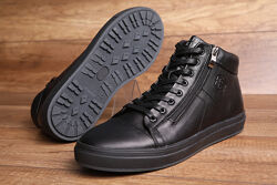 Мужские зимние ботинки Philipp Plein кожаные черные