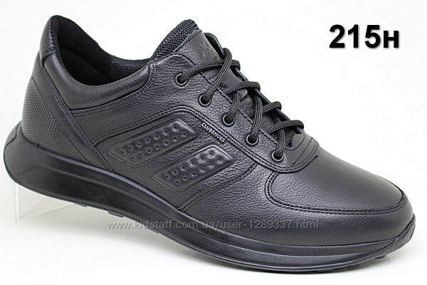 Мужские кожаные кроссовки Clubshoes 215н черные