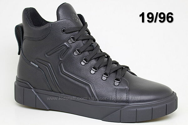 Ботинки Clubshoes 19/96 зимние кожаные черные на молнии и шнуровке. 