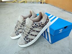 Кроссовки женские Adidas Campus леопардовые