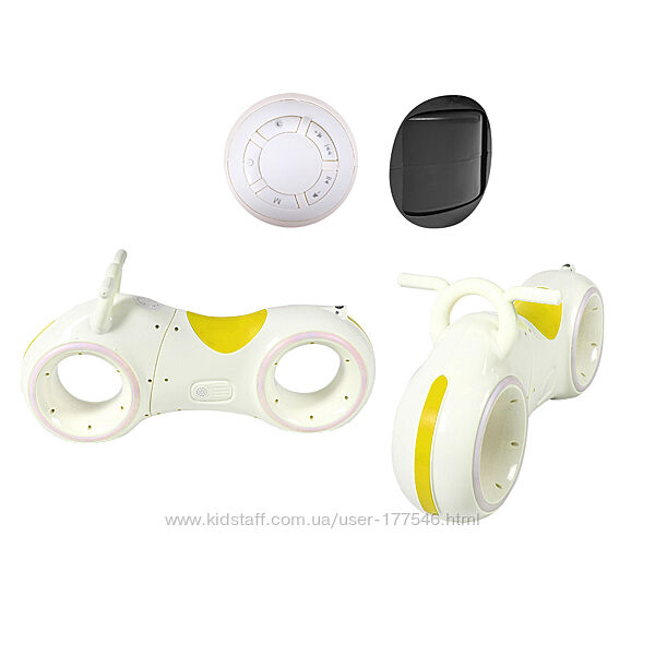 Біговел GS-0020 White/Yellow Bluetooth LED-подсветка