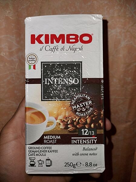 Кава KIMBO Aroma Intenso мелена 250 г. Італія 
