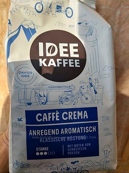 Кава в зернах IDEE KAFFEE Crema 750г, Німеччина 
