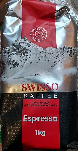 Кава в зернах Swisso Kafee Espresso 100 Arabica 1 кг. Німетччина