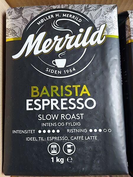 ава LAVAZZA Merrild Barista Espresso зернова 1 кг, Італія