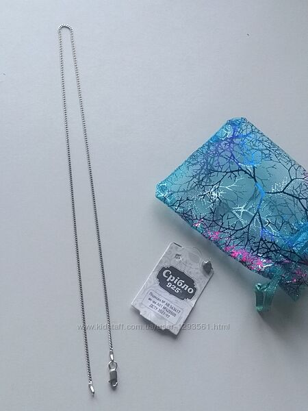 Серебряная цепочка 925 40 см панцирное плетение