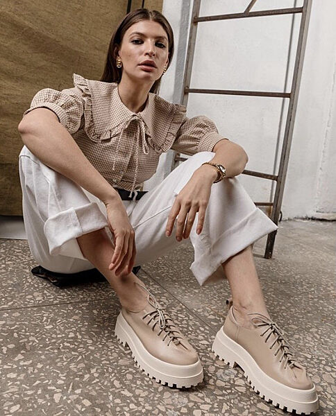 Туфлі жіночі RONE Астра-7 капучино весна-осінь натуральна шкіра