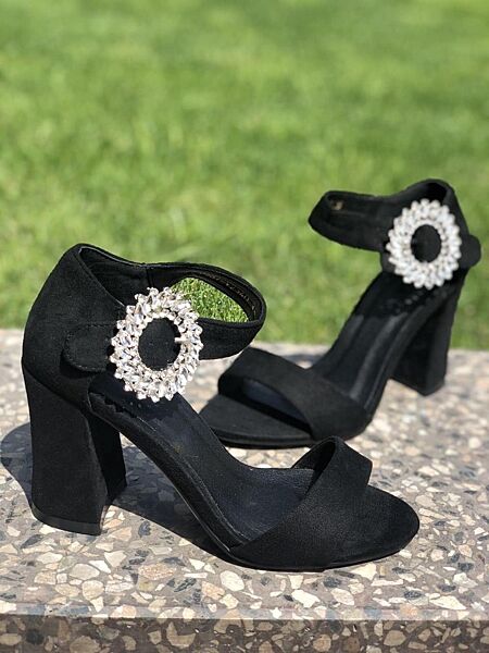 Босоніжки жіночі MISSKA D287-V2340 чорні літо еко-замш