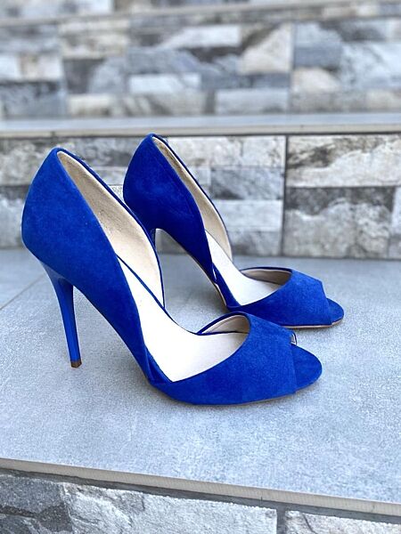 Туфлі жіночі SEASTAR EE06 сині весна-літо еко-замша