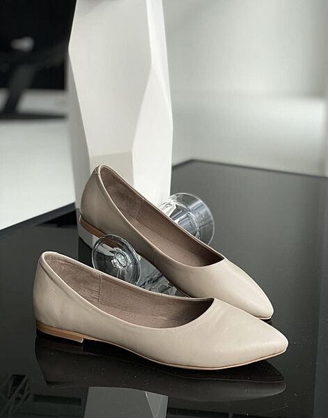 Балетки жіночі Arcoboletto 0202 капучіно весна-осінь, шкіра натуральна 4628