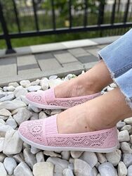 Слипоны женские BELLA PARIS CB338-72 розовые лето сетка