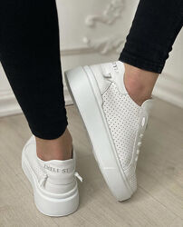 Кеды женские EMELI 106/2 ST белая перф. весна-лето натуральная кожа